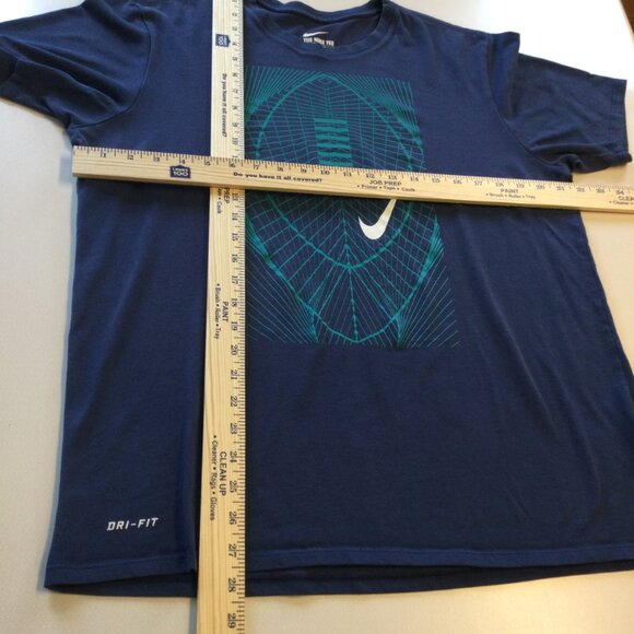 Nike Dri Fit Tee Mens XL Athletic Cut Navy Football Graphic - Picture 5 of 8
